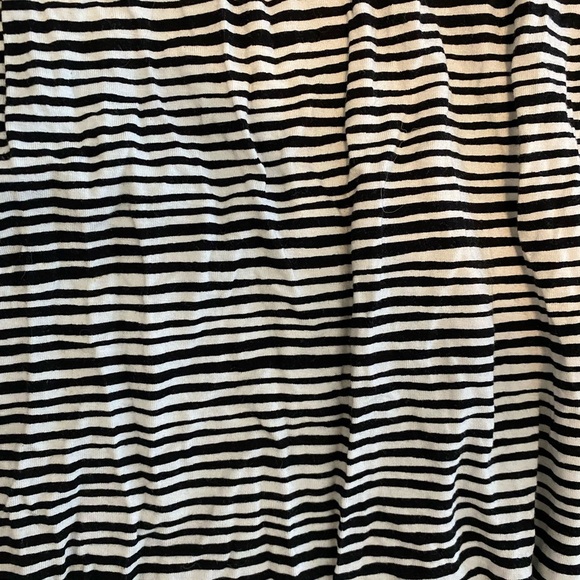 Ann Taylor Loft Black White Striped Long Straight Maxi Pencil Skirt Petite Xs - Picture 2 of 4